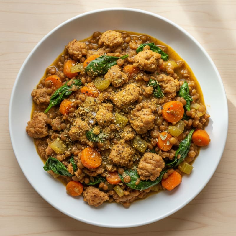 Hearty Lentil and Turkey Vegetable Stew