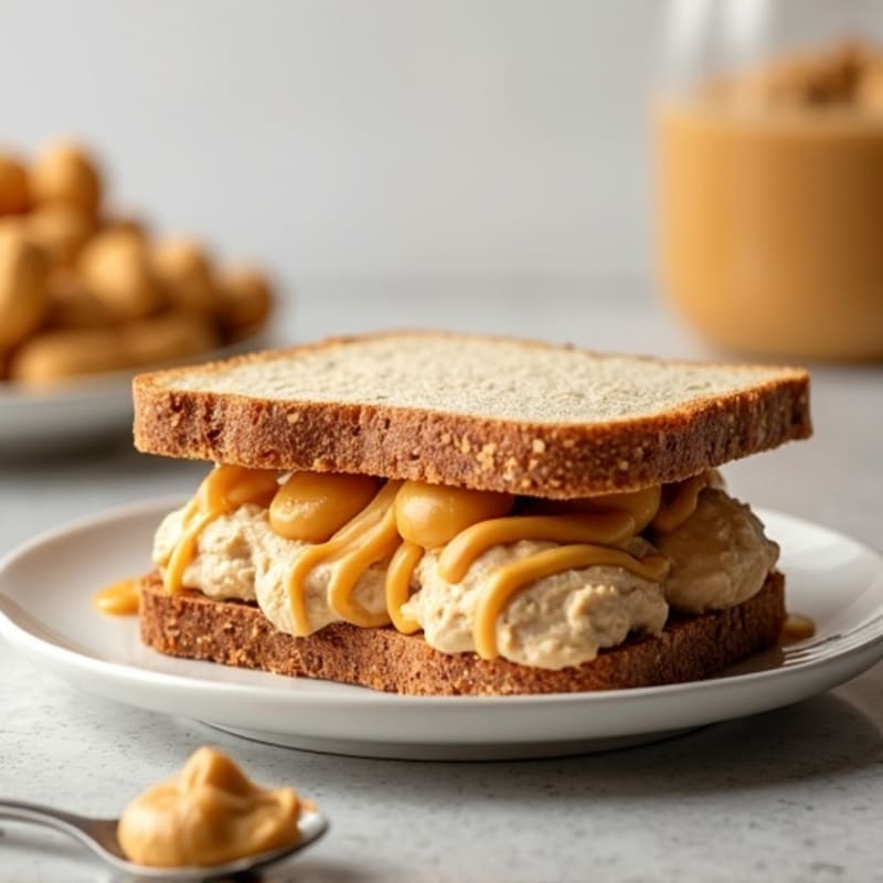 Protein-Packed Peanut Butter Fluff Whole Grain Sandwich