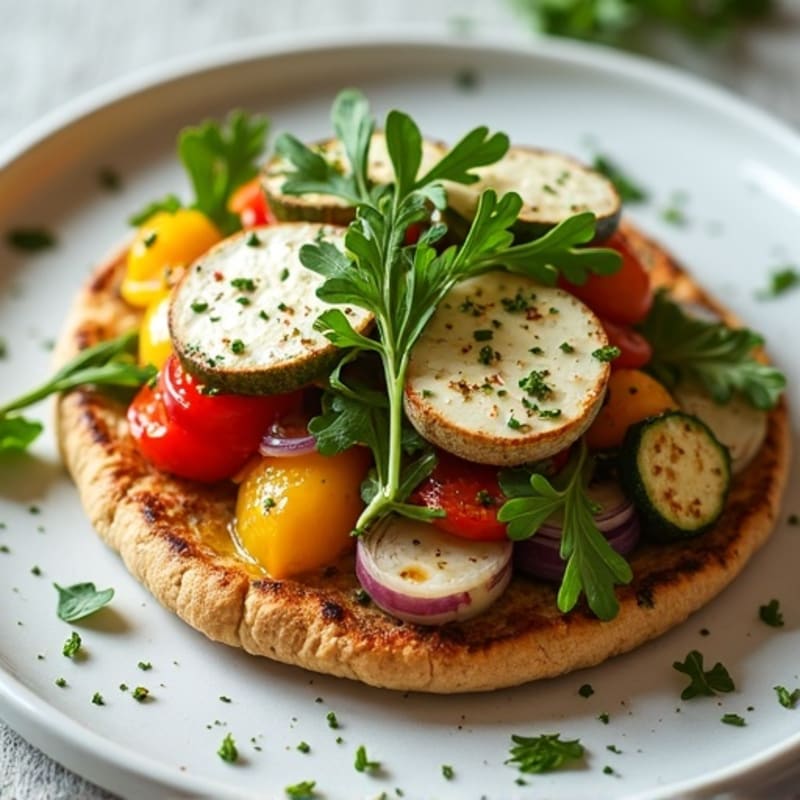 Herb-Roasted Vegetable and Goat Cheese Flatbread