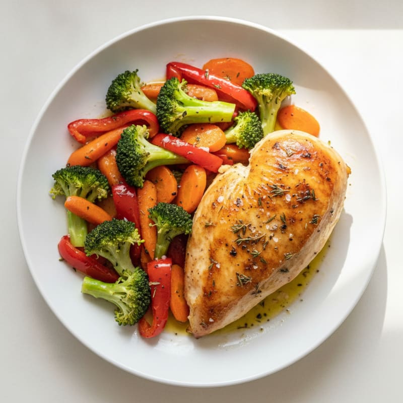 Herb-Roasted Chicken with Roasted Vegetables