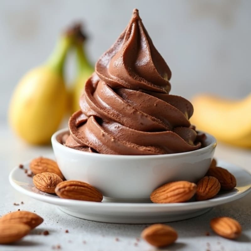 Protein-Packed Chocolate Almond Nice Cream
