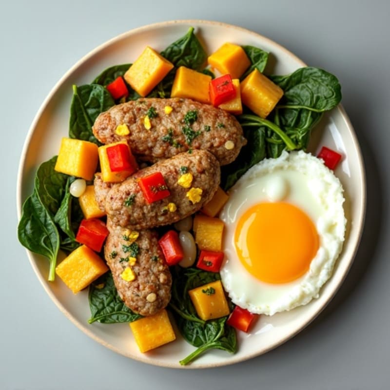Savory Turkey Sausage and Veggie Egg Scramble