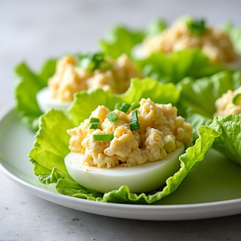 Creamy Egg Salad Lettuce Wraps