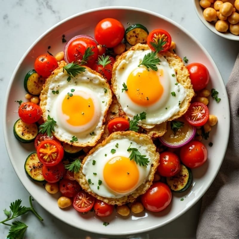 Sheet Pan Roasted Veggie and Egg Bake