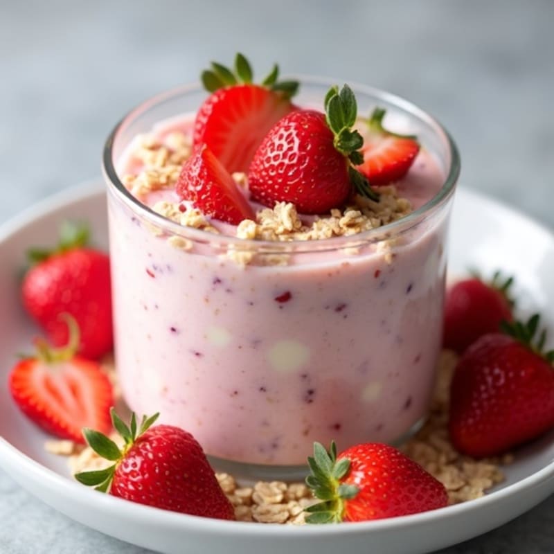 Creamy Strawberry Shortcake Overnight Oats