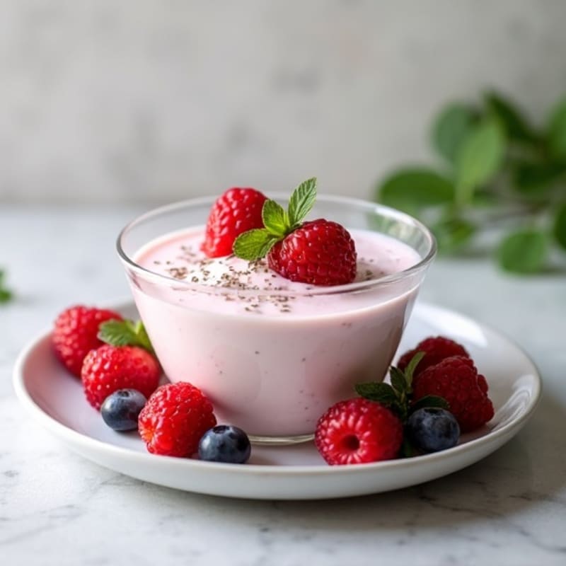 Silky Greek Yogurt Protein Mousse with Mixed Berries