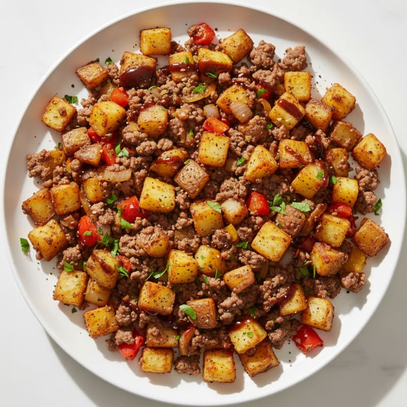 Crispy Ground Beef and Potato Hash