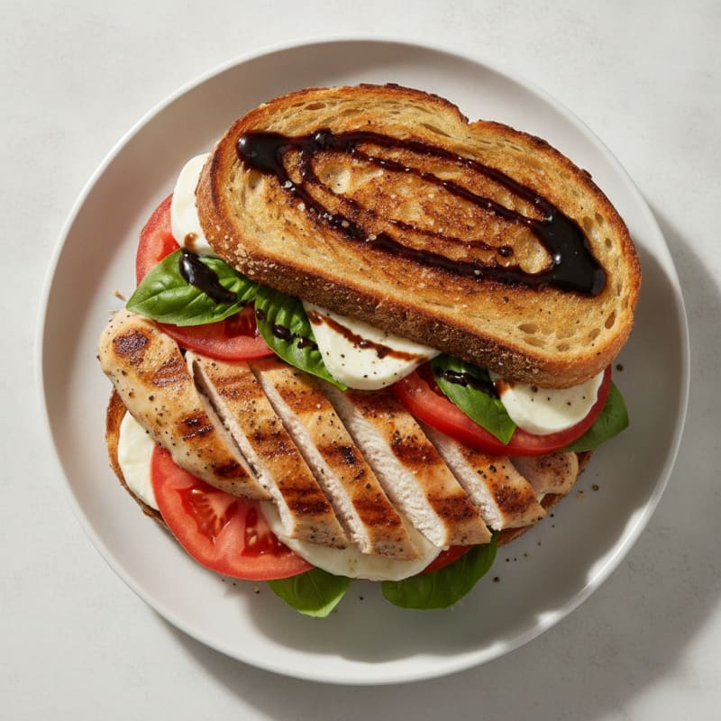 Grilled Caprese Sandwich with Balsamic Glaze