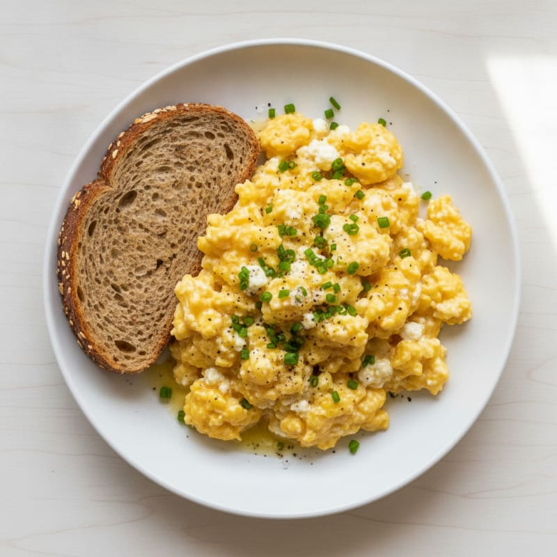 High-Protein Creamy Scrambled Eggs