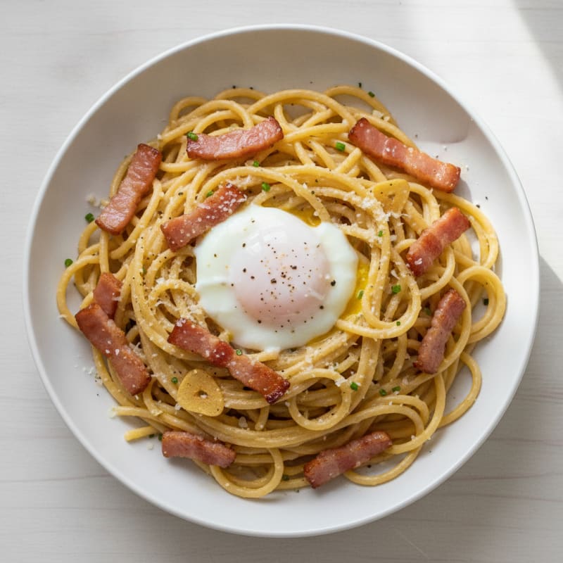 Classic Carbonara with Pancetta and Egg