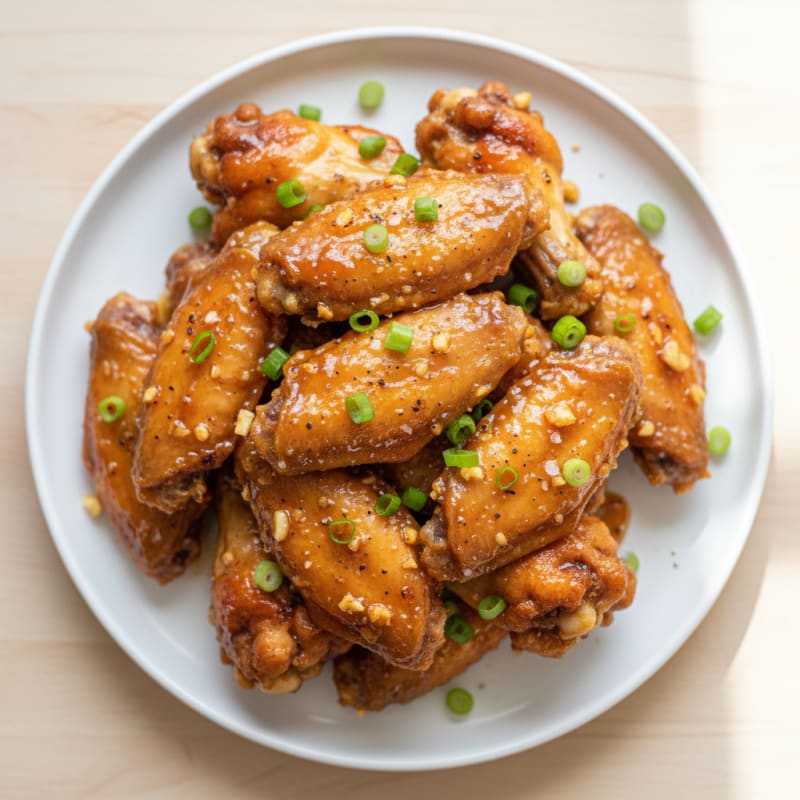 Crispy Honey-Garlic Chicken Wings