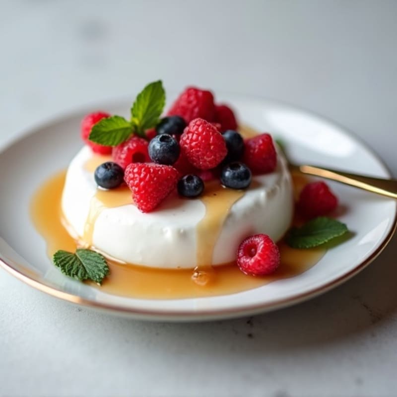 Silky Greek Yogurt with Mixed Berries