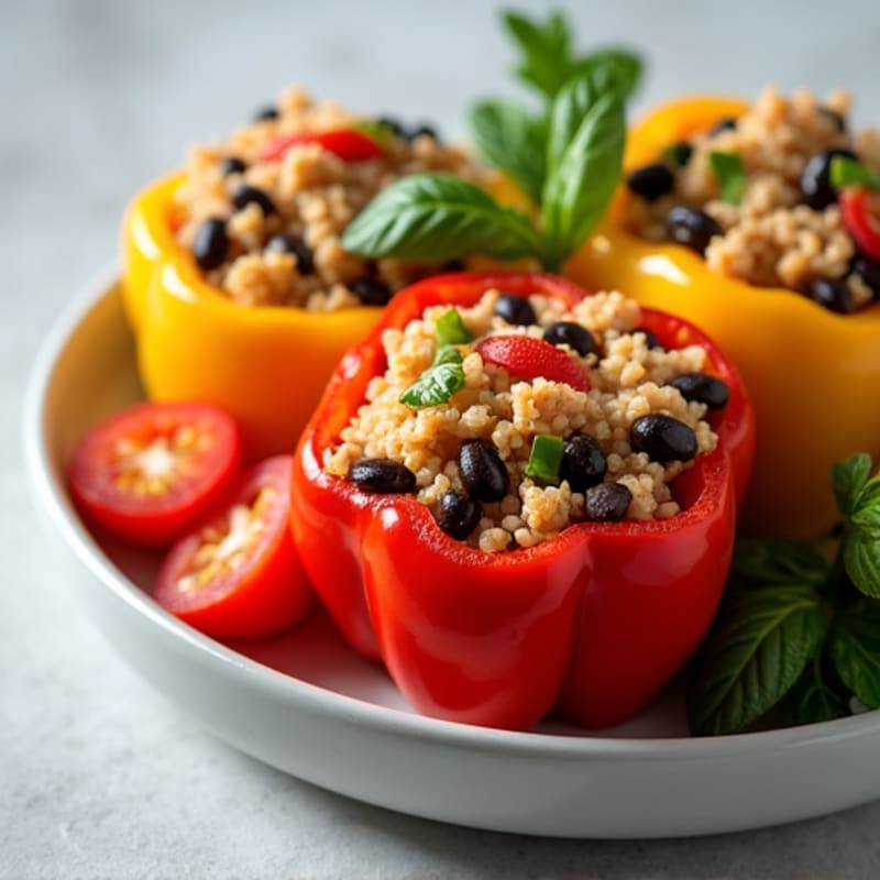 Protein-Packed Turkey and Quinoa Stuffed Bell Peppers