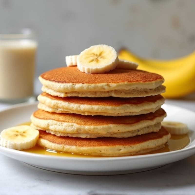Fluffy Banana Protein Pancakes