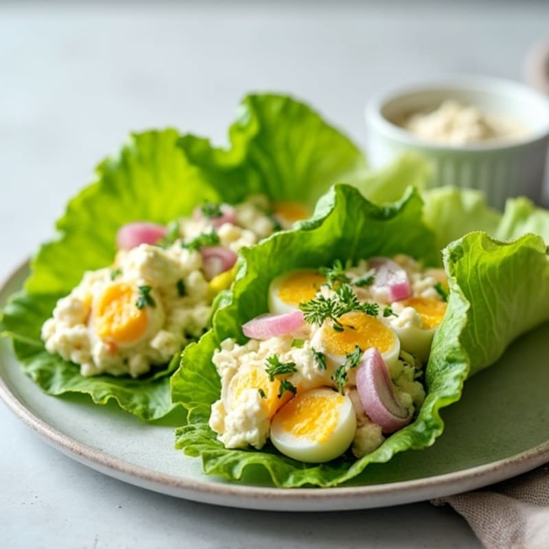 Fresh Herb-Loaded Egg Salad Lettuce Wrap