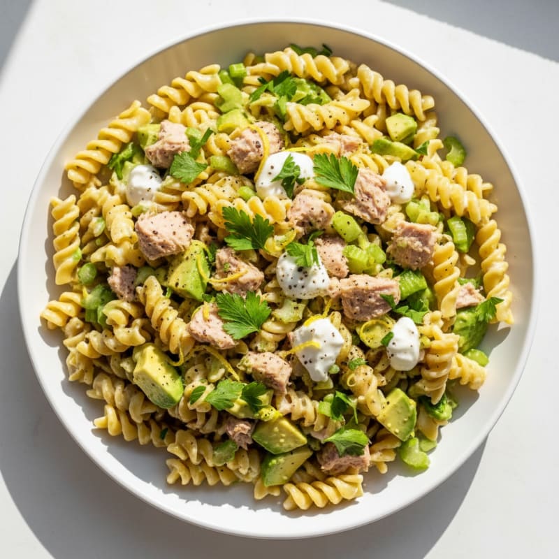 Creamy Zesty Tuna Pasta Salad