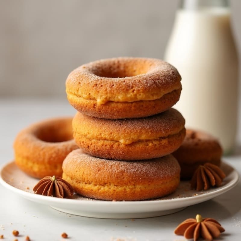 Soft Baked Pumpkin Spice Protein Donuts