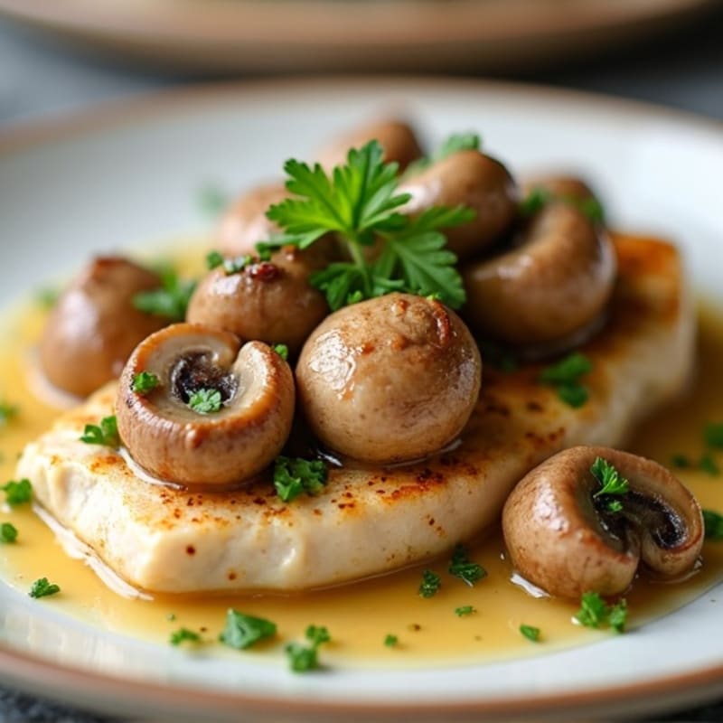Roasted Garlic Butter Mushrooms