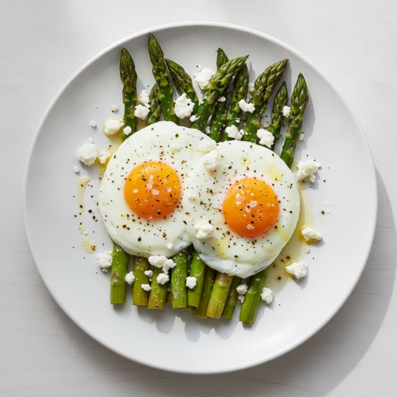 Baked Eggs with Roasted Asparagus