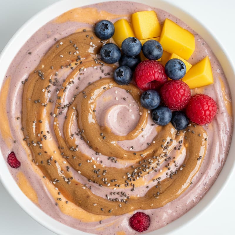 Creamy Berry Mango Smoothie Bowl