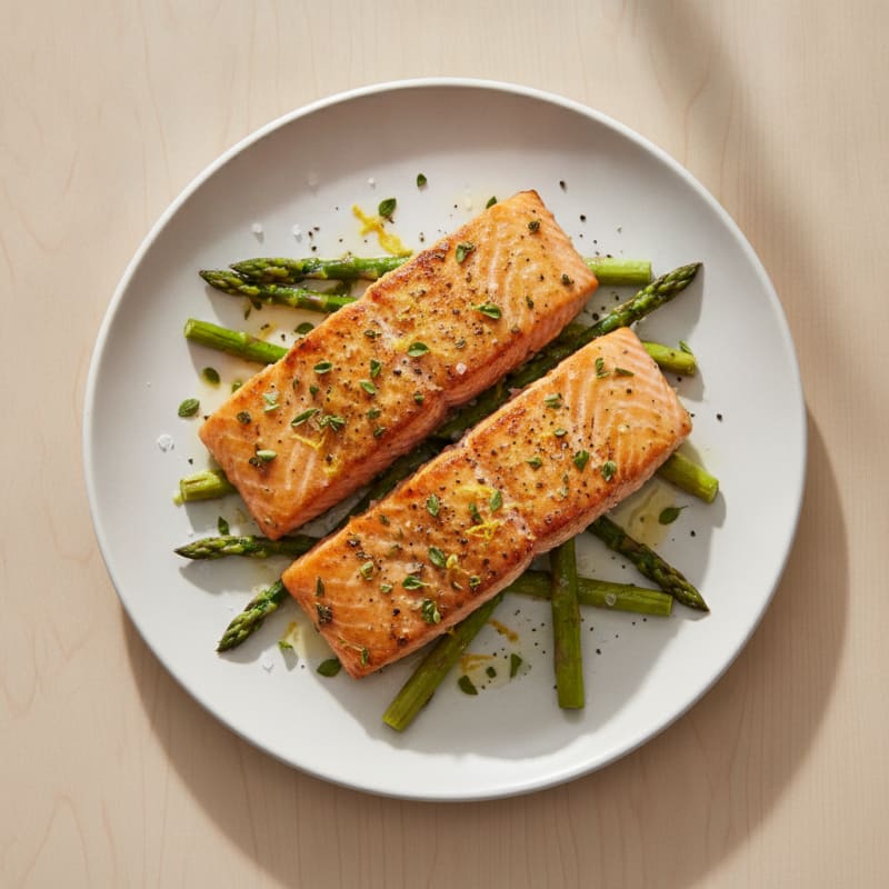 Lemon-Herb Baked Salmon with Asparagus