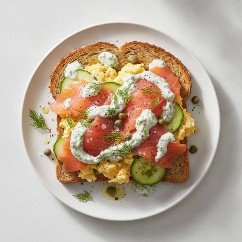 Smoked Salmon and Dill Egg Sandwich