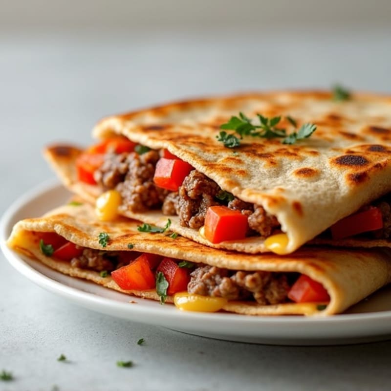 Grilled Steak and Bell Pepper Quesadillas