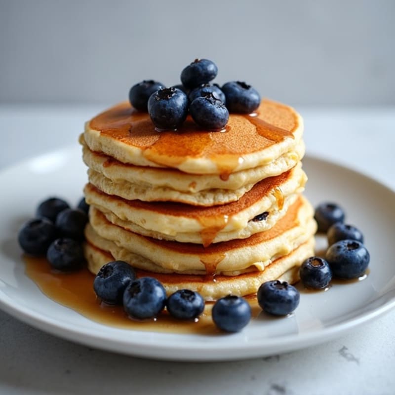 Fluffy High-Protein Blueberry Pancakes
