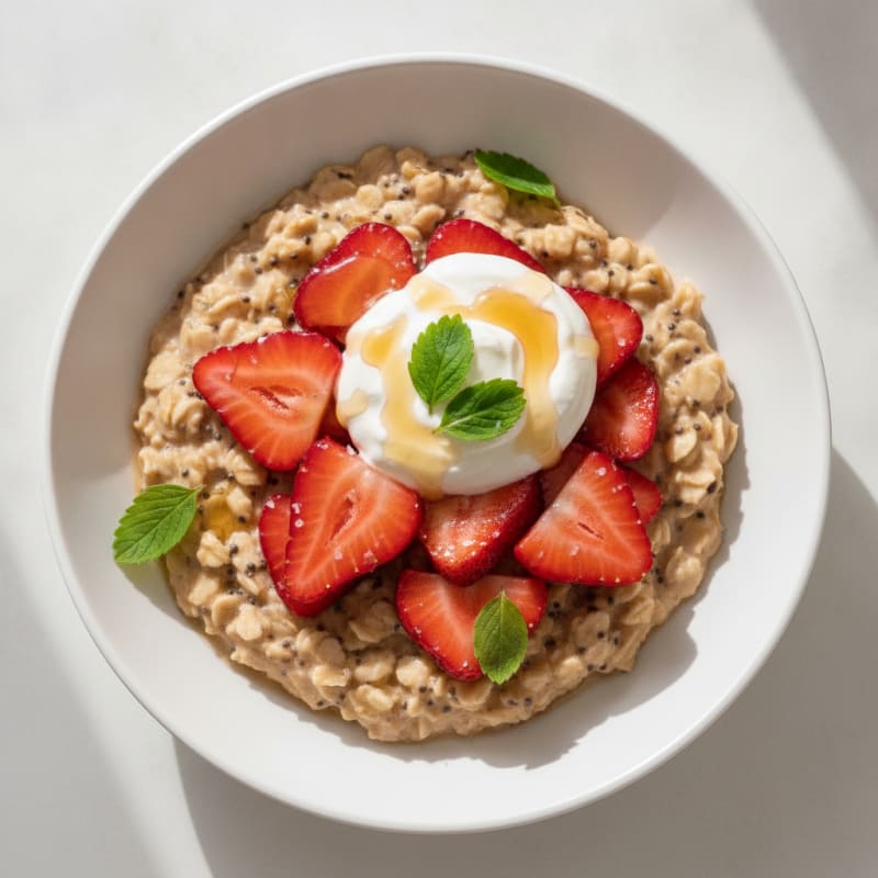 Strawberry Shortcake Overnight Oats