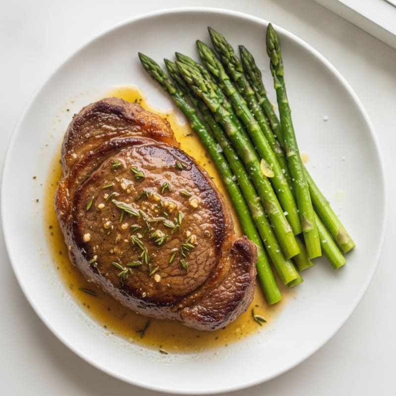 Pan-Seared Steak with Garlic Herb Butter
