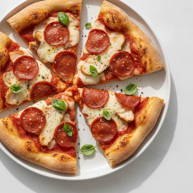 Sourdough Pepperoni Pizza Slices