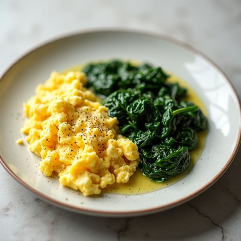 Protein-Packed Scrambled Eggs with Sautéed Greens