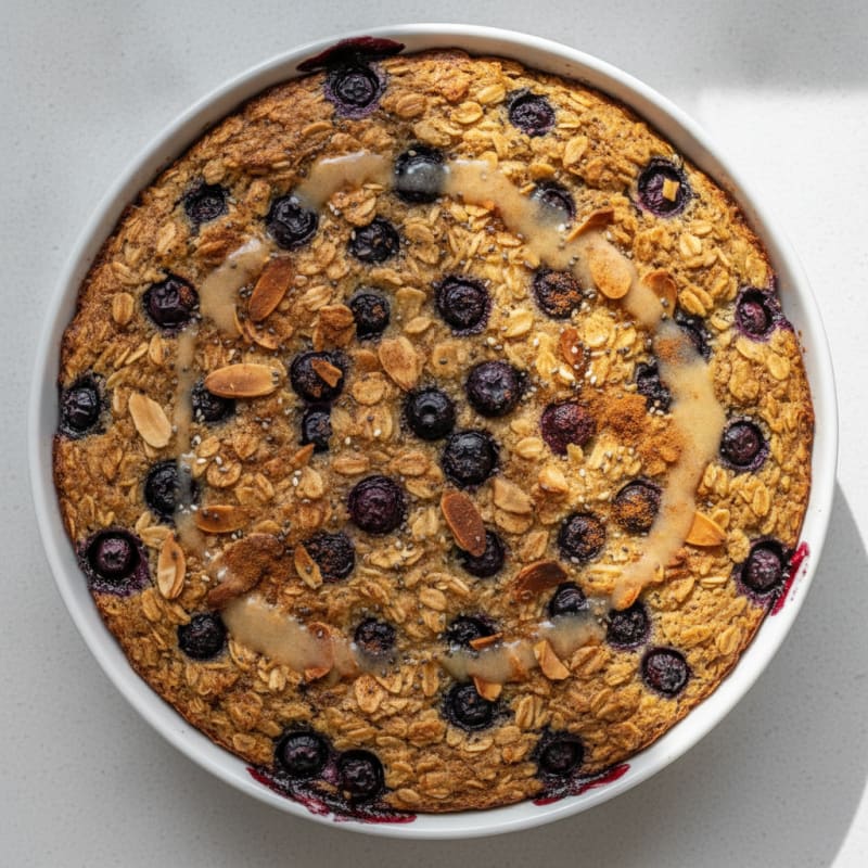 Blueberry Almond Oatmeal Bake