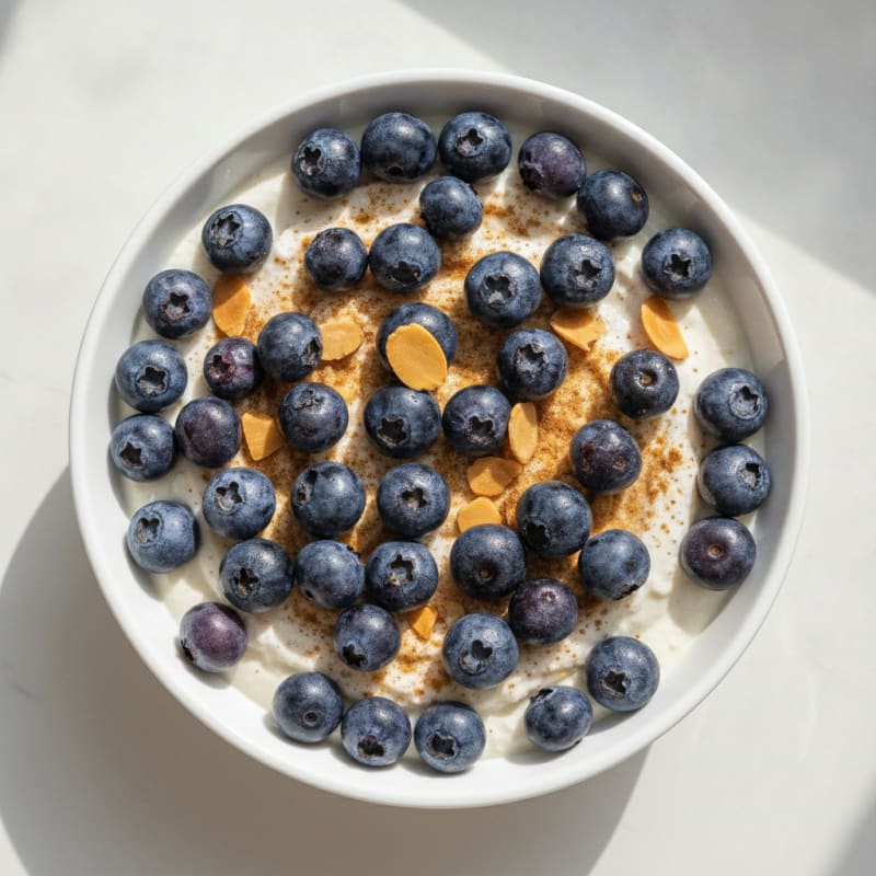 Blueberry Greek Yogurt Pudding