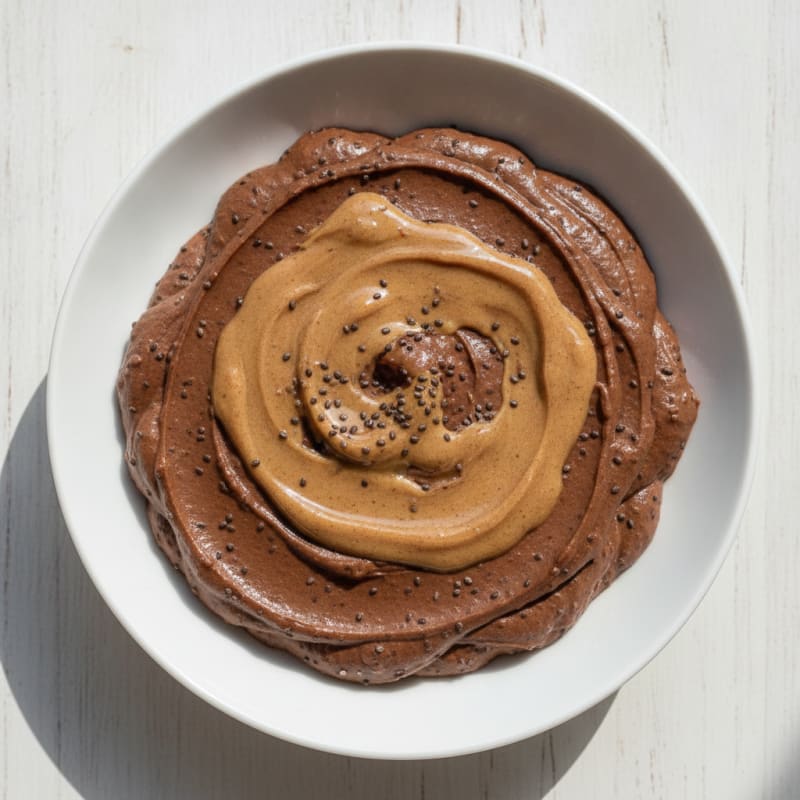 Creamy Chocolate Protein Pudding with Chia and Almond Butter