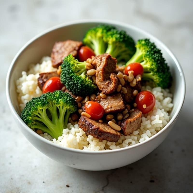 Ginger-Garlic Beef and Broccoli Rice Bowl