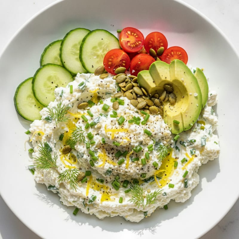 Lemon Herb Cottage Cheese Bowl