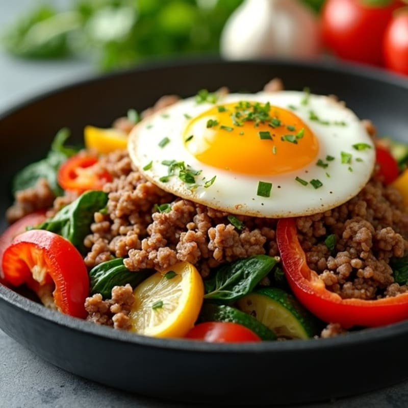 Lean Ground Beef and Veggie Skillet