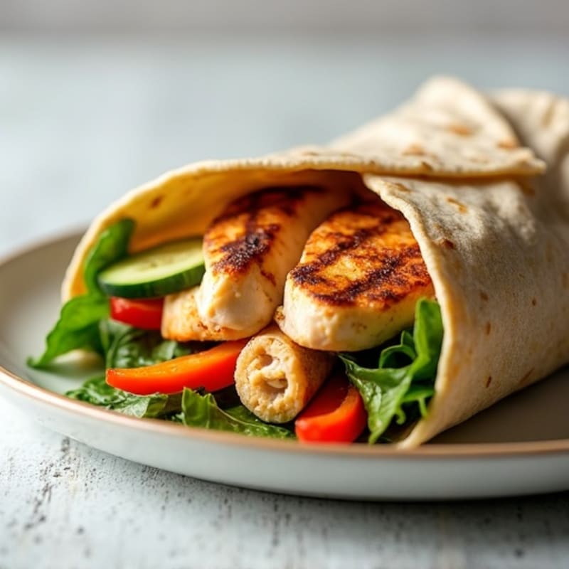 Grilled Chicken and Fresh Veggie Wrap