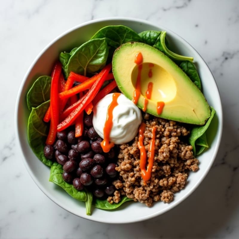 Seasoned Ground Beef Bowl with Special Sauce
