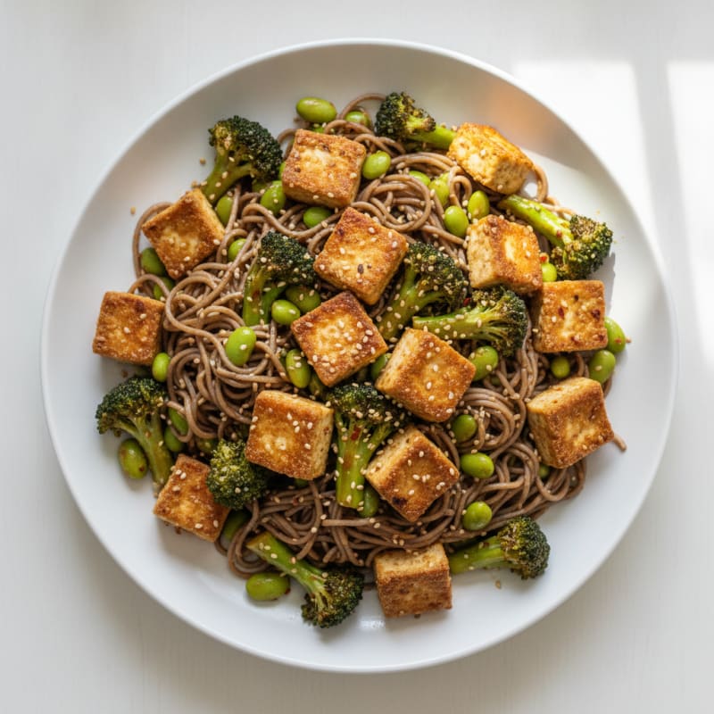 Sesame Tofu and Broccoli Stir-Fry