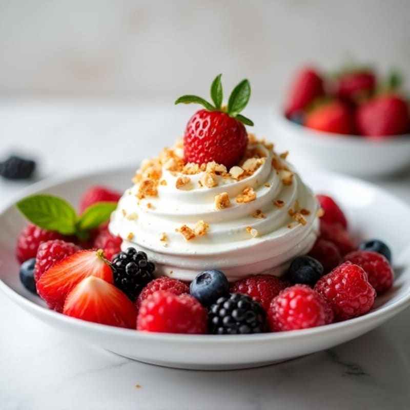 Whipped Cottage Cheese with Fresh Mixed Berries