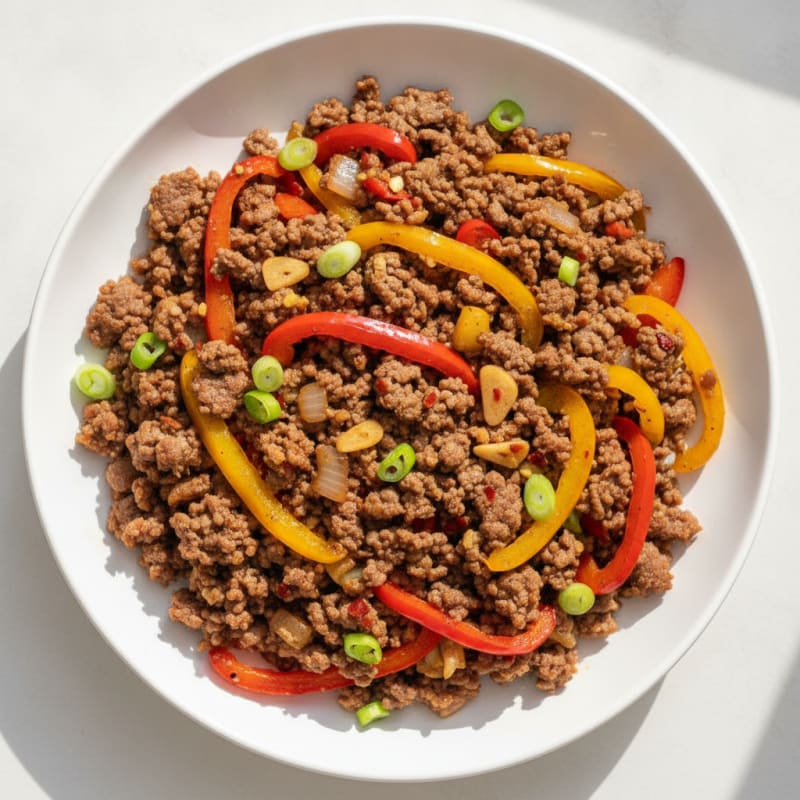 Spicy Beef Mince with Bell Peppers
