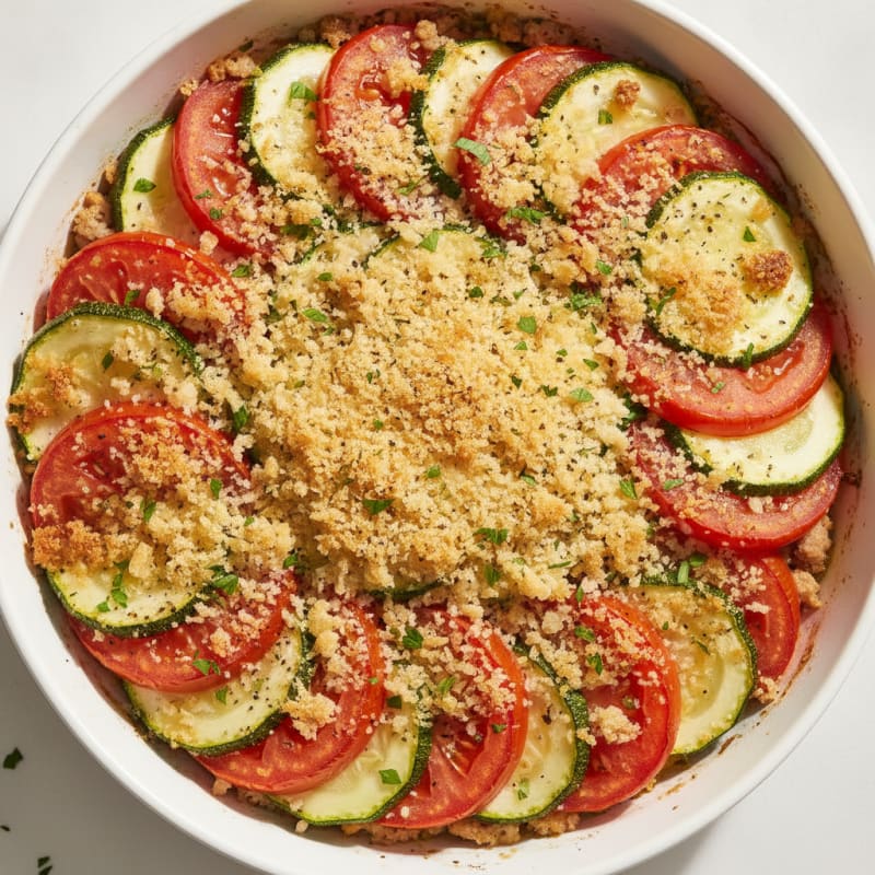 Zucchini and Tomato Gratin with Herbs
