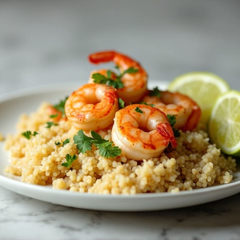 Creamy Coconut Lime Shrimp with Fresh Cilantro and Fluffy Quinoa