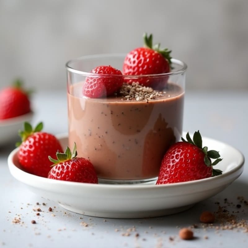 Silky Chocolate Protein Pudding with Chia Seeds