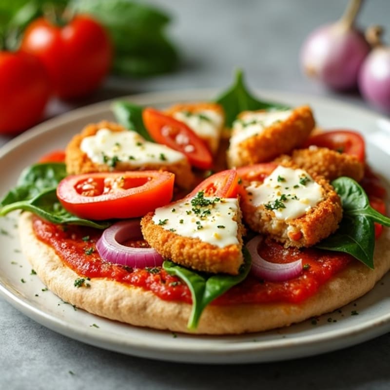 Crispy Chicken & Fresh Vegetable Pizza