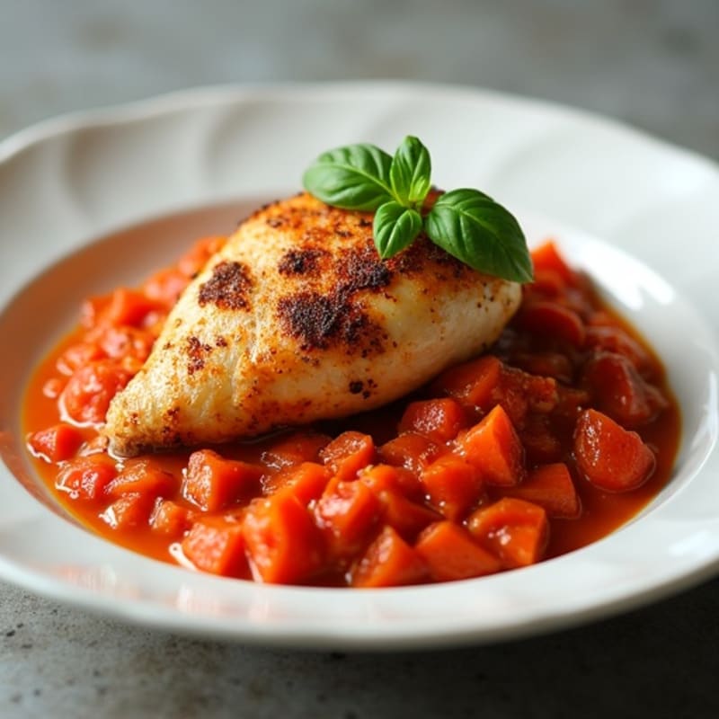 Roasted Chicken with Creamy Spiced Tomato Sauce