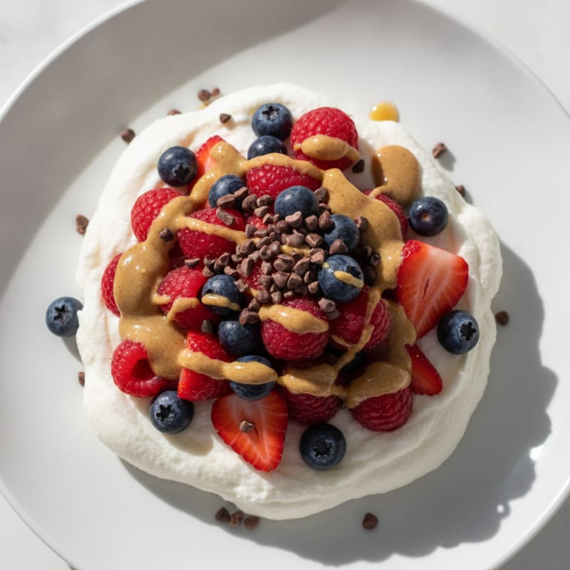 Silky Greek Yogurt Protein Mousse with Berries