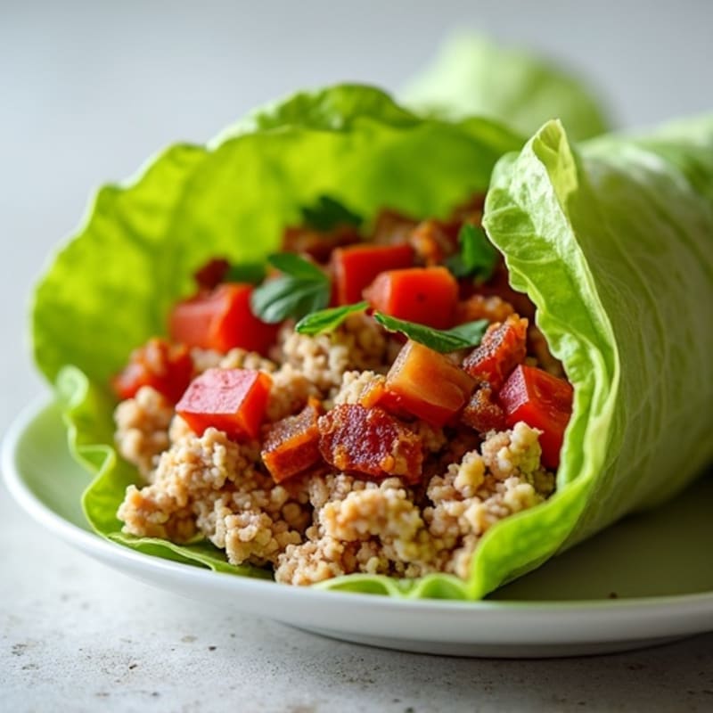 Lean Turkey and Crispy Bacon Lettuce Wraps